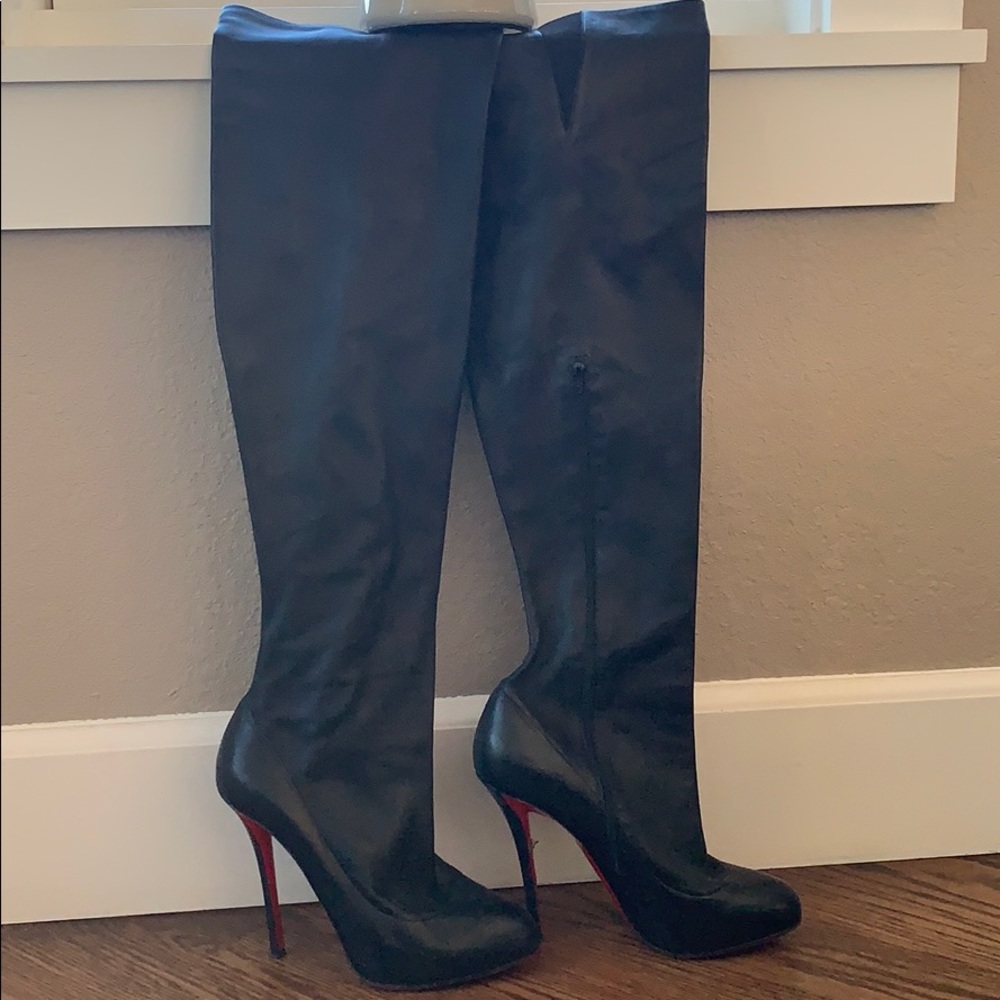 Christian Louboutins Knee High Leather boot